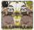 S3138 Peinture mignon bébé Sloth Etui Coque Housse pour iPhone 15 Plus