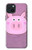 S3269 Porc Dessin animé Etui Coque Housse pour iPhone 15 Plus