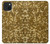 S3388 Imprimer or Glitter Graphic Etui Coque Housse pour iPhone 15 Plus