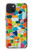 S3391 Art abstrait carreaux de mosaïque graphique Etui Coque Housse pour iPhone 15 Plus
