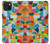 S3391 Art abstrait carreaux de mosaïque graphique Etui Coque Housse pour iPhone 15 Plus