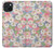 S3688 Motif d'art floral floral Etui Coque Housse pour iPhone 15 Plus