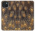 S3691 Plume de paon d'or Etui Coque Housse pour iPhone 15 Plus