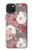 S3716 Motif floral rose Etui Coque Housse pour iPhone 15 Plus