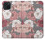 S3716 Motif floral rose Etui Coque Housse pour iPhone 15 Plus