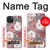 S3716 Motif floral rose Etui Coque Housse pour iPhone 15 Plus