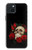 S3753 Roses de crâne gothique sombre Etui Coque Housse pour iPhone 15 Plus
