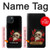 S3753 Roses de crâne gothique sombre Etui Coque Housse pour iPhone 15 Plus
