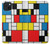 S3814 Composition de dessin au trait Piet Mondrian Etui Coque Housse pour iPhone 15 Plus