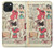 S3820 Poupée de papier de mode de cow-girl vintage Etui Coque Housse pour iPhone 15 Plus