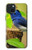 S3839 Oiseau bleu du bonheur Oiseau bleu Etui Coque Housse pour iPhone 15 Plus