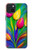 S3926 Peinture à l'huile de tulipe colorée Etui Coque Housse pour iPhone 15 Plus