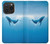 S0843 Baleine bleue Etui Coque Housse pour iPhone 15 Pro