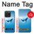 S0843 Baleine bleue Etui Coque Housse pour iPhone 15 Pro