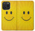 S1146 Sourire Soleil Jaune Etui Coque Housse pour iPhone 15 Pro