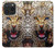S1932 Bleu yeux Léopard Etui Coque Housse pour iPhone 15 Pro