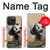 S2210 Peinture Art Panda Fluffy Etui Coque Housse pour iPhone 15 Pro