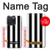 S2297 Noir et blanc rayures verticales Etui Coque Housse pour iPhone 15 Pro