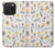 S2354 Motif pastel Fleurs Etui Coque Housse pour iPhone 15 Pro
