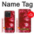 S2480 Tie dye rouge Etui Coque Housse pour iPhone 15 Pro