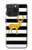 S2794 Noir et blanc rayé cerf d'or Sparkles Etui Coque Housse pour iPhone 15 Pro