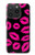 S2933 Bisous Rose Lips sur Noir Etui Coque Housse pour iPhone 15 Pro