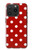 S2951 Rouge Pois Etui Coque Housse pour iPhone 15 Pro