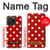 S2951 Rouge Pois Etui Coque Housse pour iPhone 15 Pro