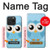 S3029 Bleu mignon Chouette Etui Coque Housse pour iPhone 15 Pro