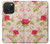 S3037 Jolie Flora Rose Cottage Etui Coque Housse pour iPhone 15 Pro