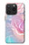 S3050 Pastel Fleurs millésimé Etui Coque Housse pour iPhone 15 Pro
