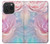 S3050 Pastel Fleurs millésimé Etui Coque Housse pour iPhone 15 Pro