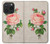 S3079 Rose Rose millésimé Etui Coque Housse pour iPhone 15 Pro
