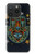 S3175 Hamsa Mosaïques main Etui Coque Housse pour iPhone 15 Pro