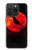 S3328 Corbeau Rouge Lune Etui Coque Housse pour iPhone 15 Pro