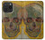 S3359 Vincent Van Gogh Crâne Etui Coque Housse pour iPhone 15 Pro