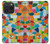 S3391 Art abstrait carreaux de mosaïque graphique Etui Coque Housse pour iPhone 15 Pro