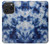 S3439 Tissu Indigo Tie Dye Etui Coque Housse pour iPhone 15 Pro