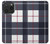 S3452 Plaid en tissu Etui Coque Housse pour iPhone 15 Pro