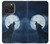 S3693 Pleine lune du loup blanc sinistre Etui Coque Housse pour iPhone 15 Pro