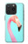 S3708 Flamant rose Etui Coque Housse pour iPhone 15 Pro