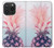 S3711 Ananas rose Etui Coque Housse pour iPhone 15 Pro