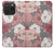 S3716 Motif floral rose Etui Coque Housse pour iPhone 15 Pro
