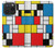 S3814 Composition de dessin au trait Piet Mondrian Etui Coque Housse pour iPhone 15 Pro