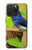 S3839 Oiseau bleu du bonheur Oiseau bleu Etui Coque Housse pour iPhone 15 Pro