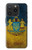 S3858 Drapeau de l'Ukraine Etui Coque Housse pour iPhone 15 Pro