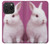 S3870 Mignon bébé lapin Etui Coque Housse pour iPhone 15 Pro