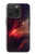 S3897 Espace nébuleuse rouge Etui Coque Housse pour iPhone 15 Pro