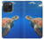 S3898 Tortue de mer Etui Coque Housse pour iPhone 15 Pro
