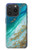 S3920 Couleur bleu océan abstrait émeraude mélangée Etui Coque Housse pour iPhone 15 Pro